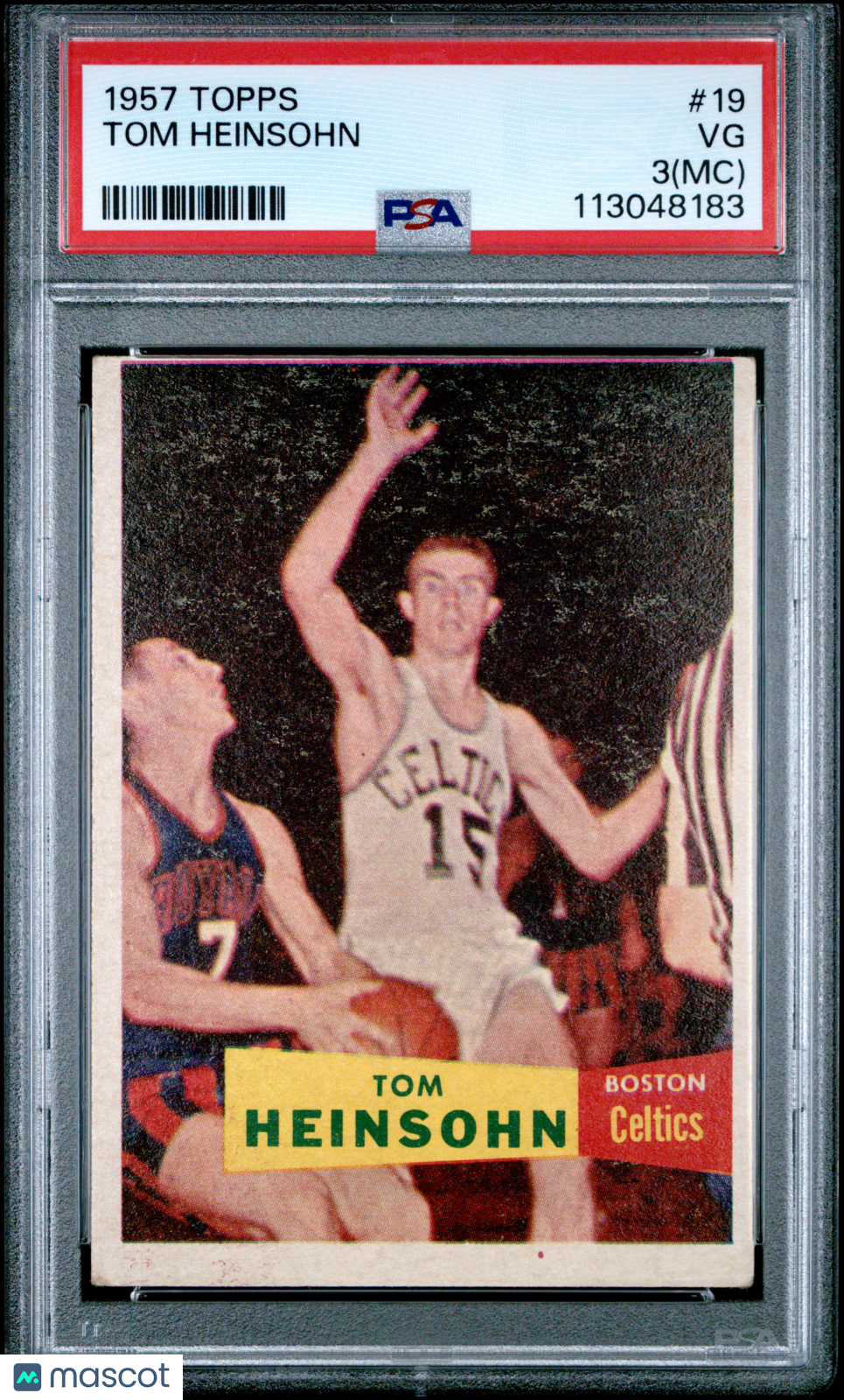 1957 Topps Tom Heinsohn #19 PSA 3 MC