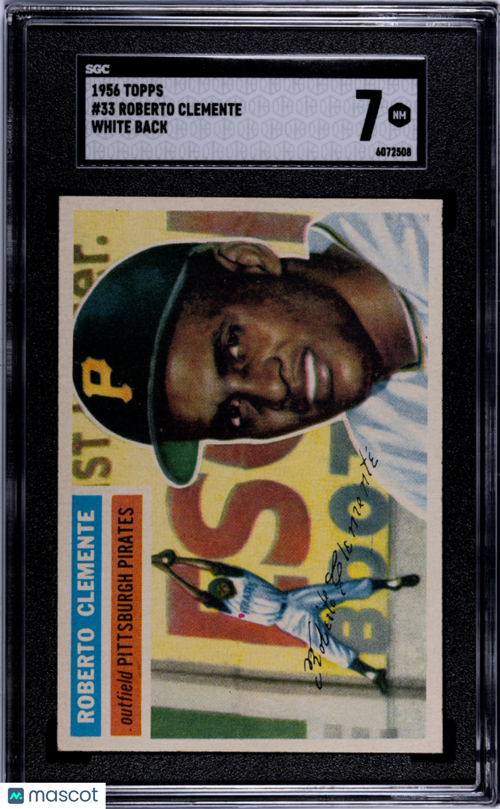 1956 Topps Roberto Clemente #33 White Back SGC 7