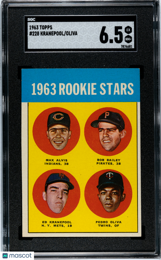 1963 Topps Oliva Kranepool #228 SGC 6.5