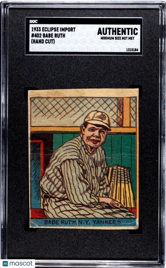 1933 Eclipse Import Babe Ruth #402 SGC A