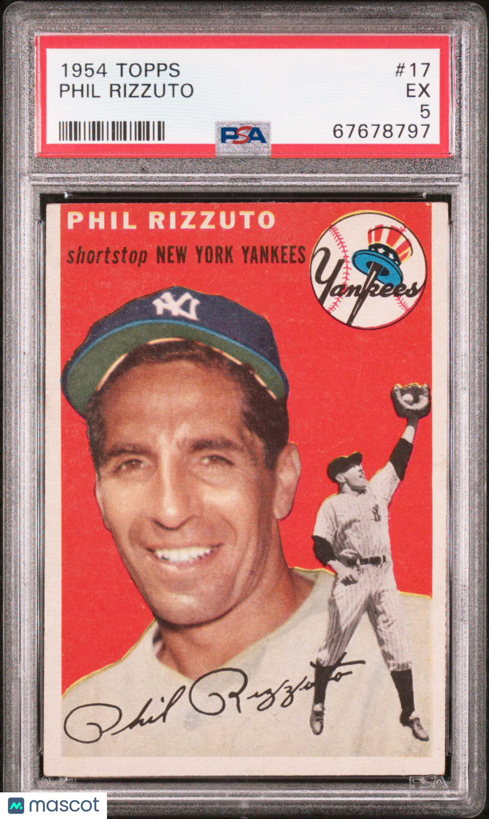1954 Topps Phil Rizzuto #17 PSA 5
