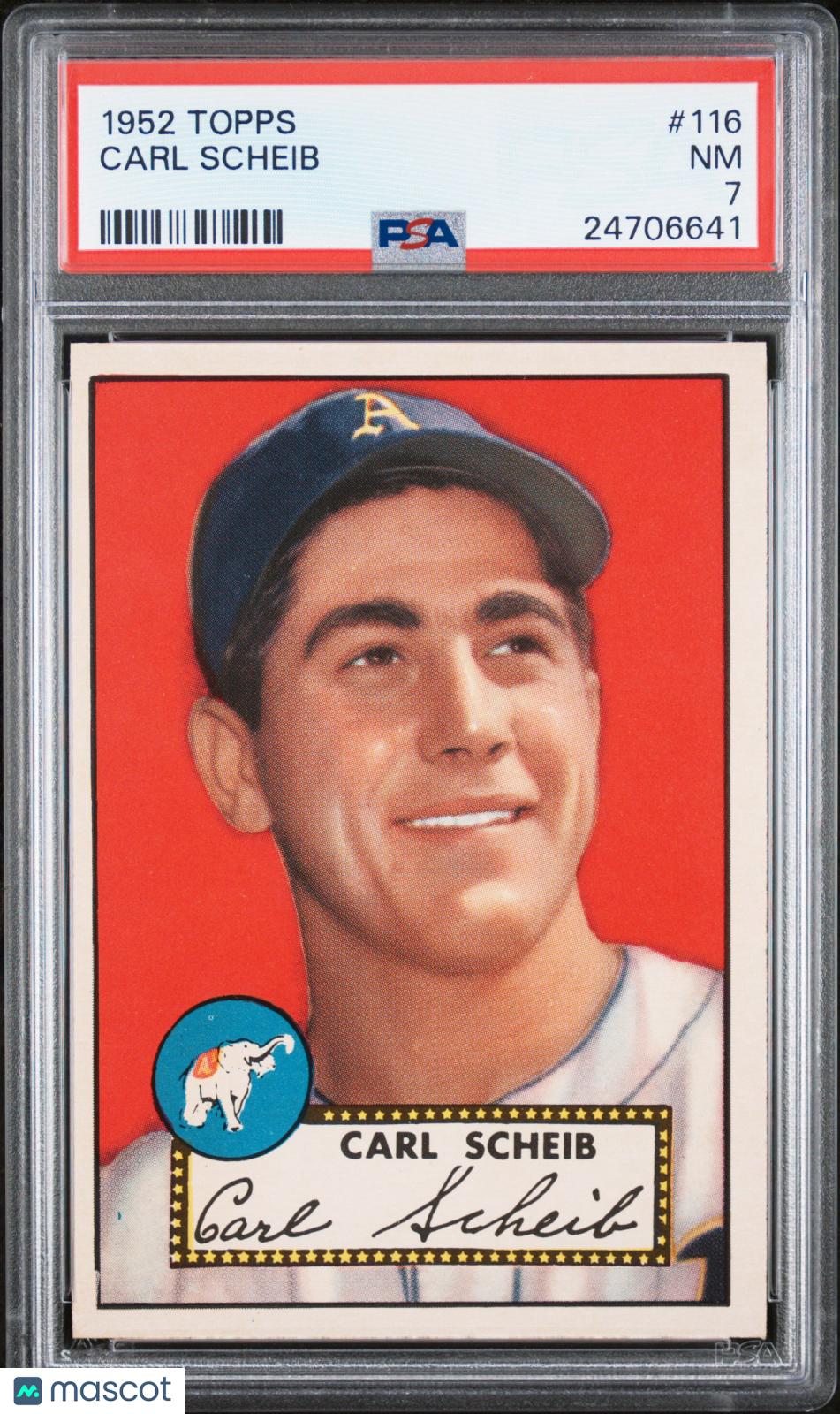 1952 Topps Carl Scheib #116 PSA 7