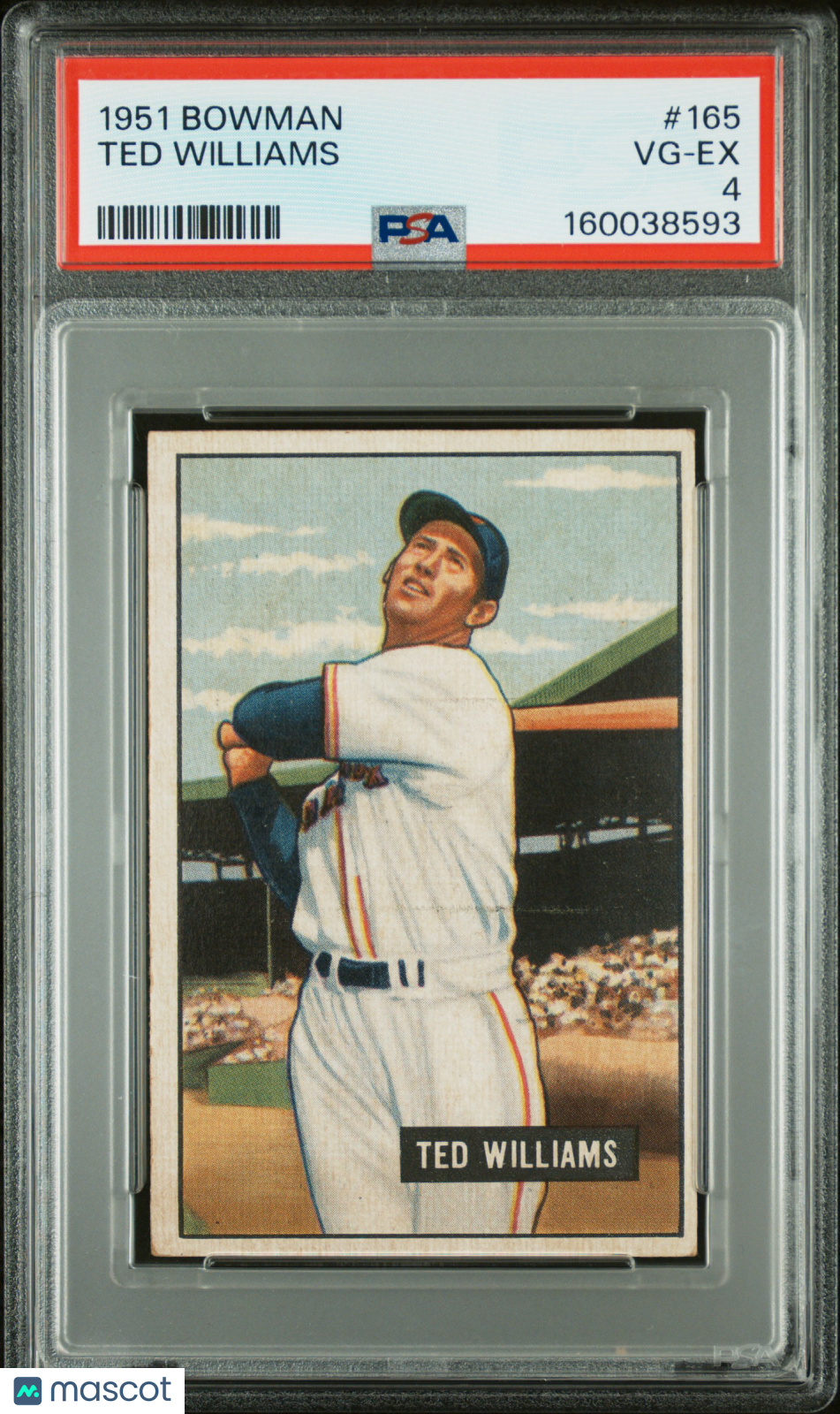 1951 Bowman Ted Williams #165 PSA 4