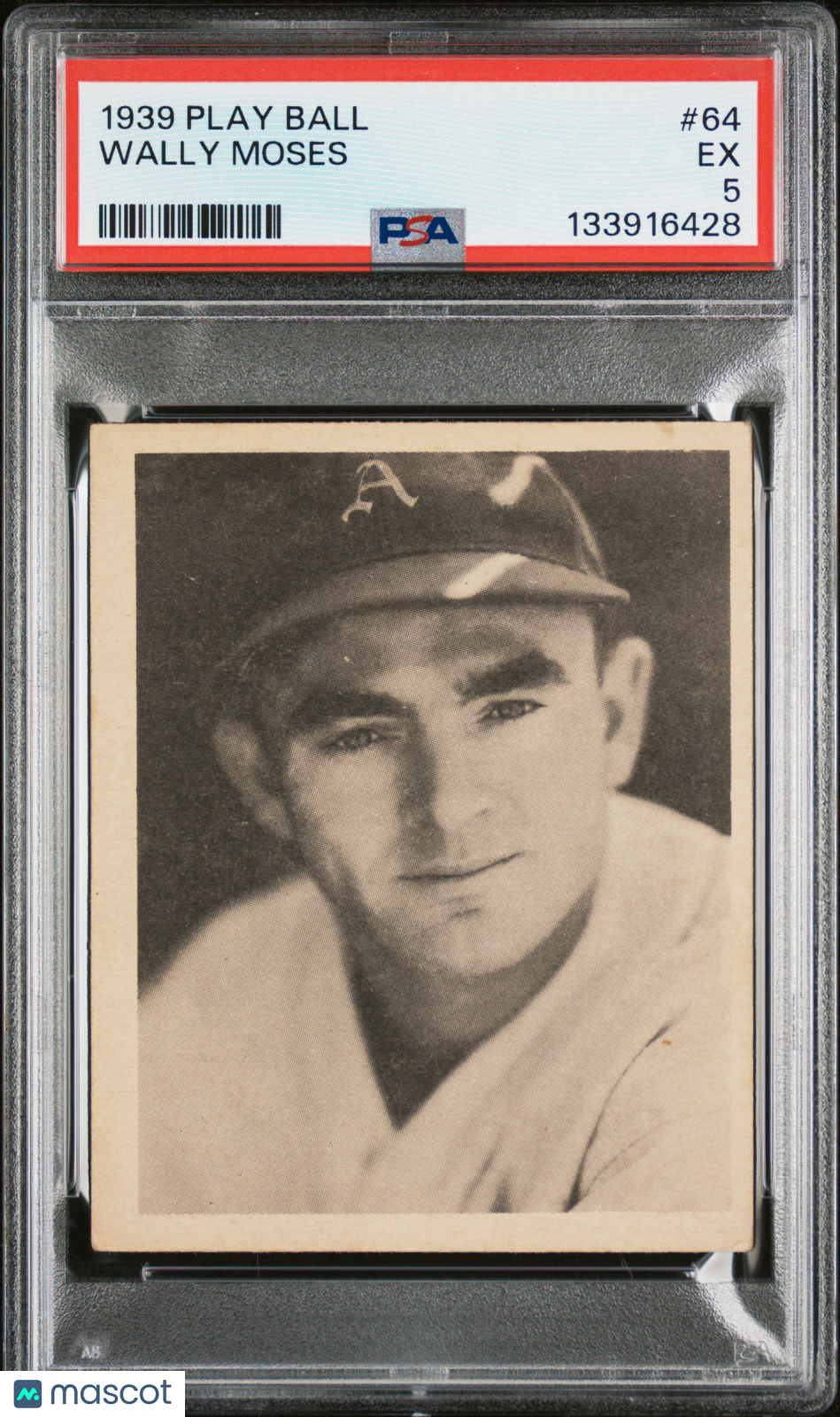 1939 Play Ball Wally Moses #64 PSA 5