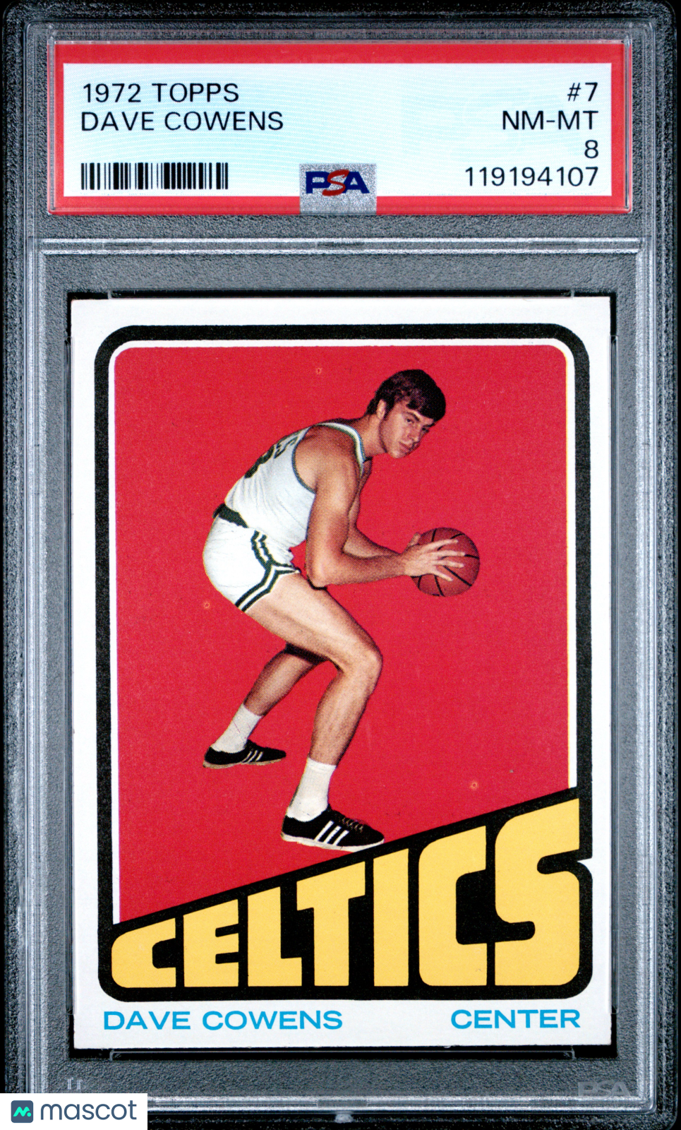1972 Topps Dave Cowens #7 PSA 8