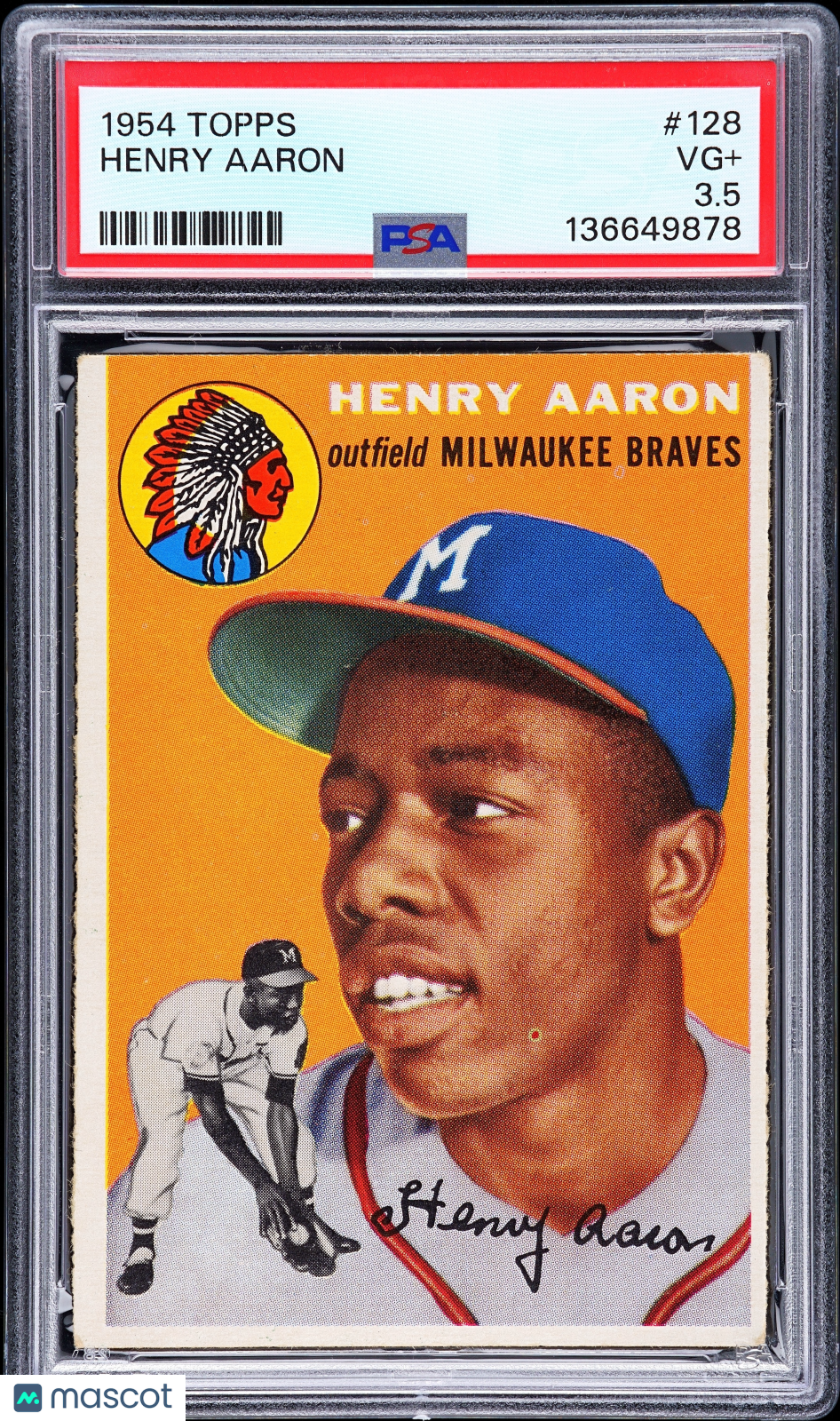 1954 Topps Henry Aaron #128 PSA 3.5