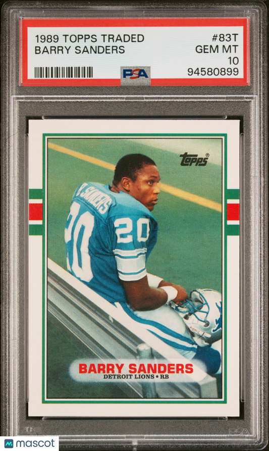 1989 Topps Traded Barry Sanders #83T PSA 10