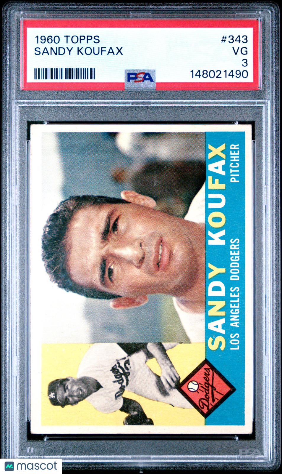 1960 Topps Sandy Koufax #343 PSA 3