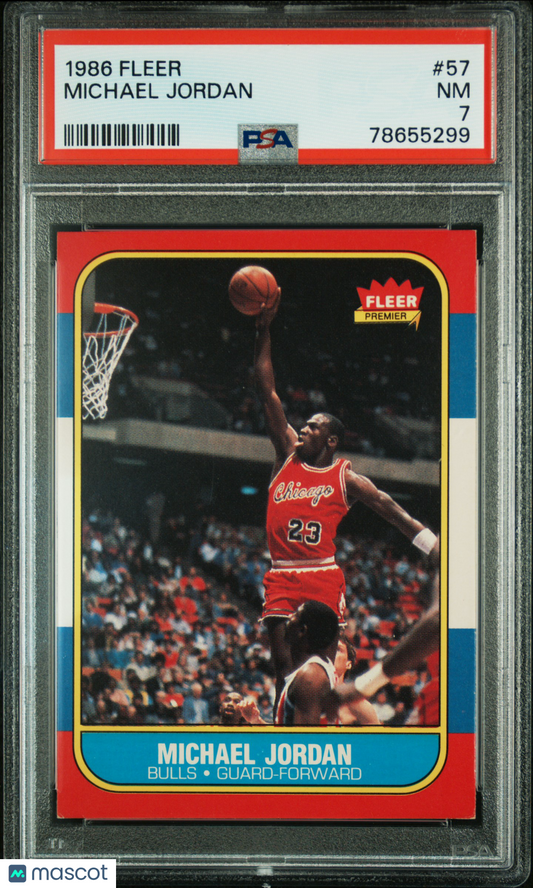 1986 Fleer Michael Jordan #57 PSA 7