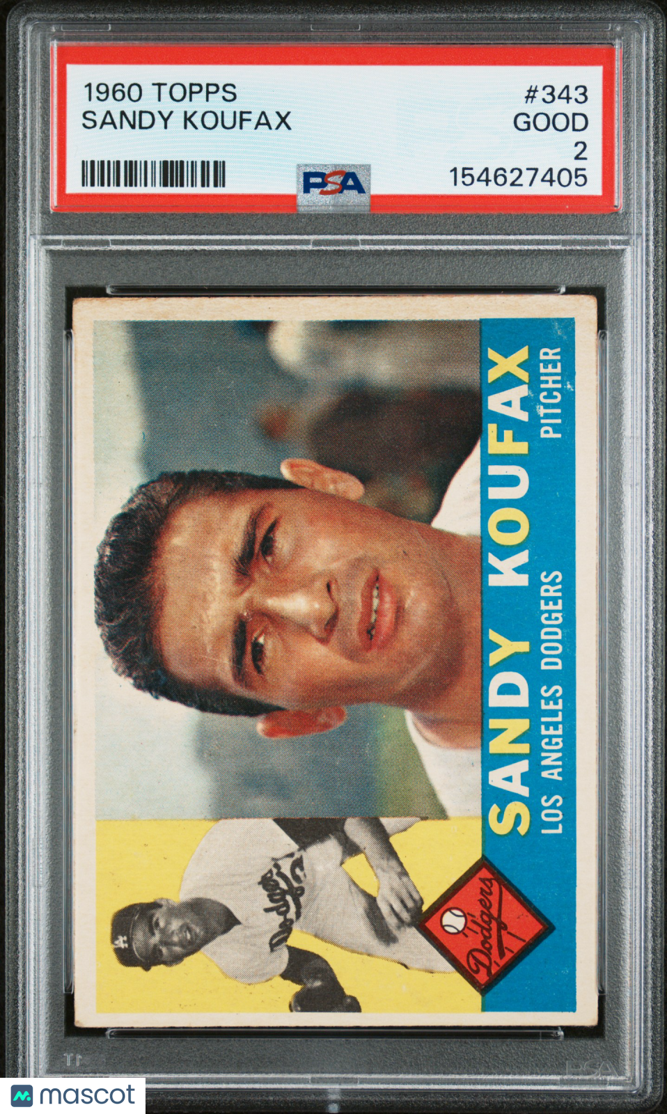 1960 Topps Sandy Koufax #343 PSA 2
