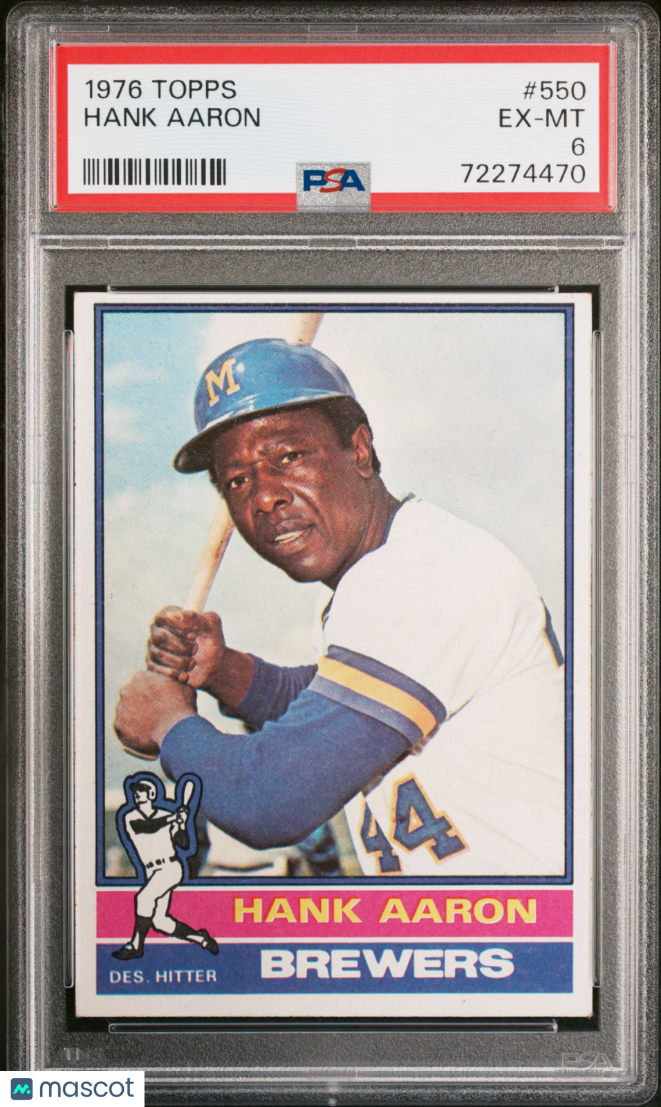 1976 Topps Hank Aaron #550 PSA 6
