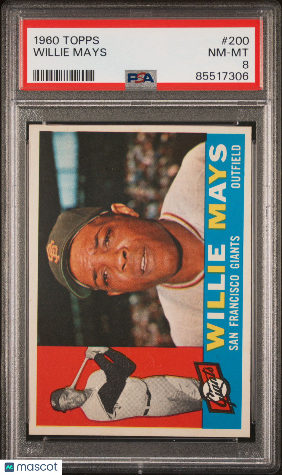 1960 Topps Willie Mays #200 PSA 8