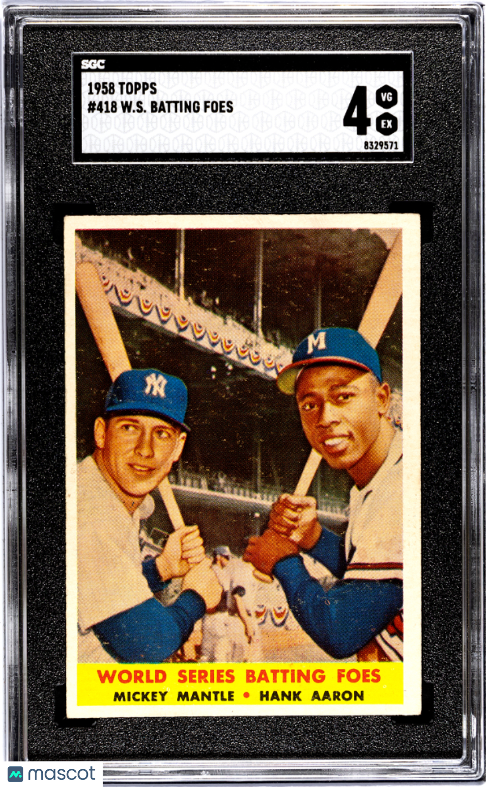 1958 Topps W. S. Batting Foes #418 SGC 4