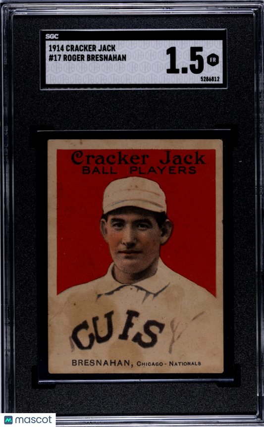 1914 Cracker Jack Roger Bresnahan #17 SGC 1.5