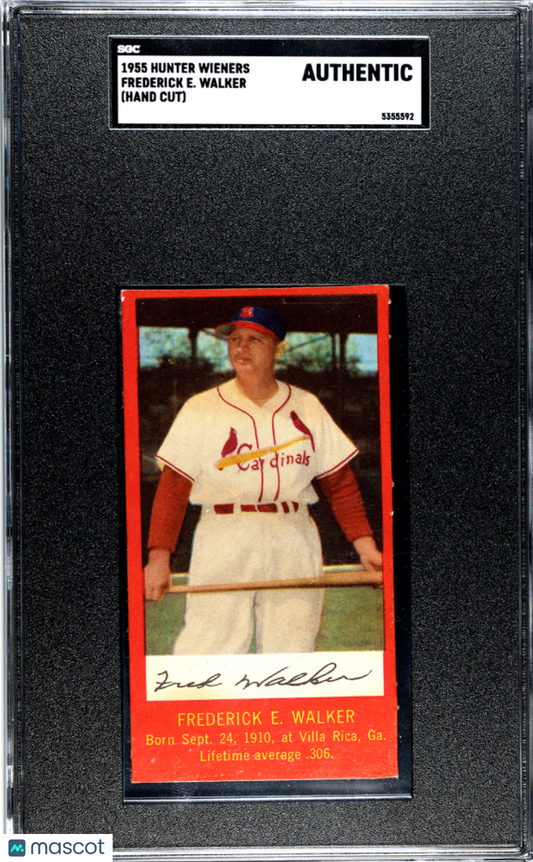 1955 Hunter Wieners Frederick E. Walker SGC A