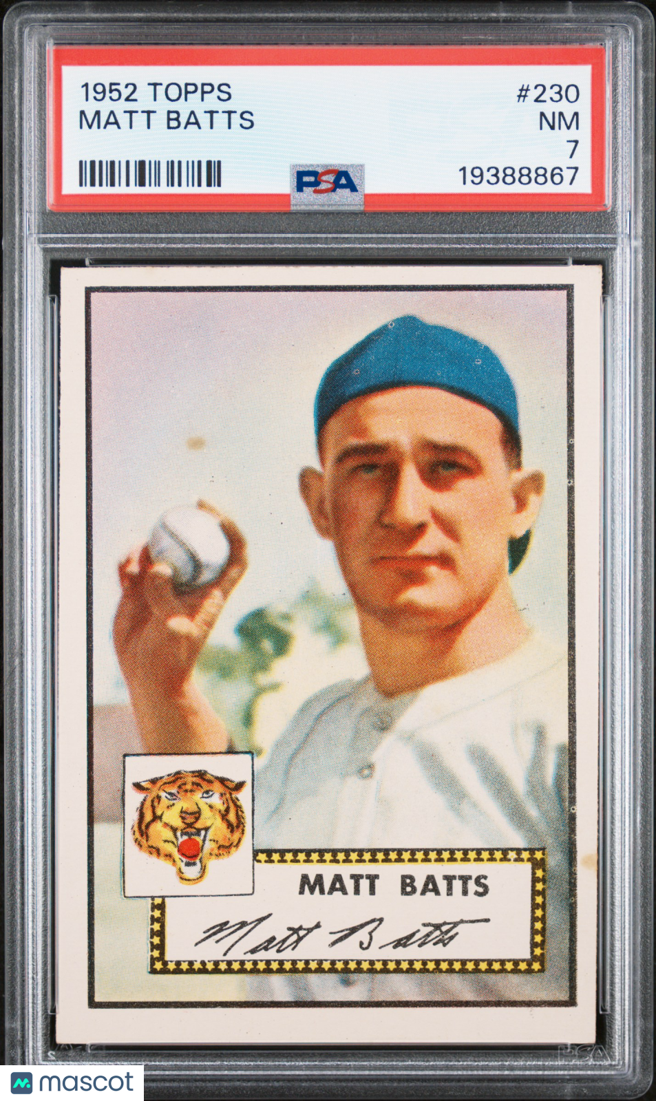 1952 Topps Matt Batts #230 PSA 7