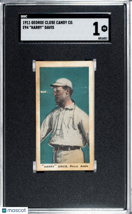 1911 George Close Candy Co. (E94) Harry Davis SGC 1