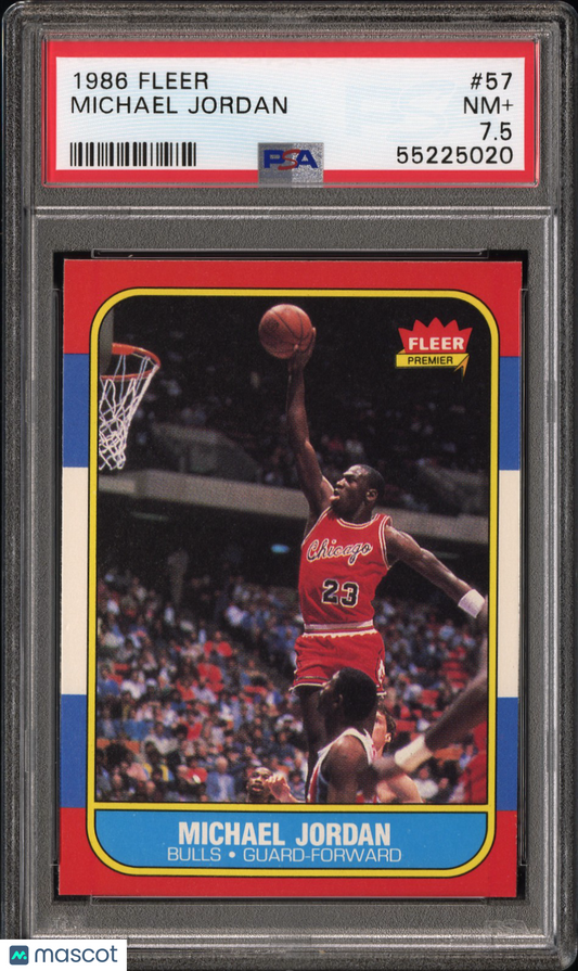 1986 Fleer Michael Jordan #57 PSA 7.5