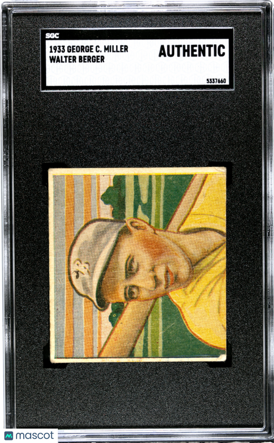 1933 George C. Miller Walter Berger SGC A