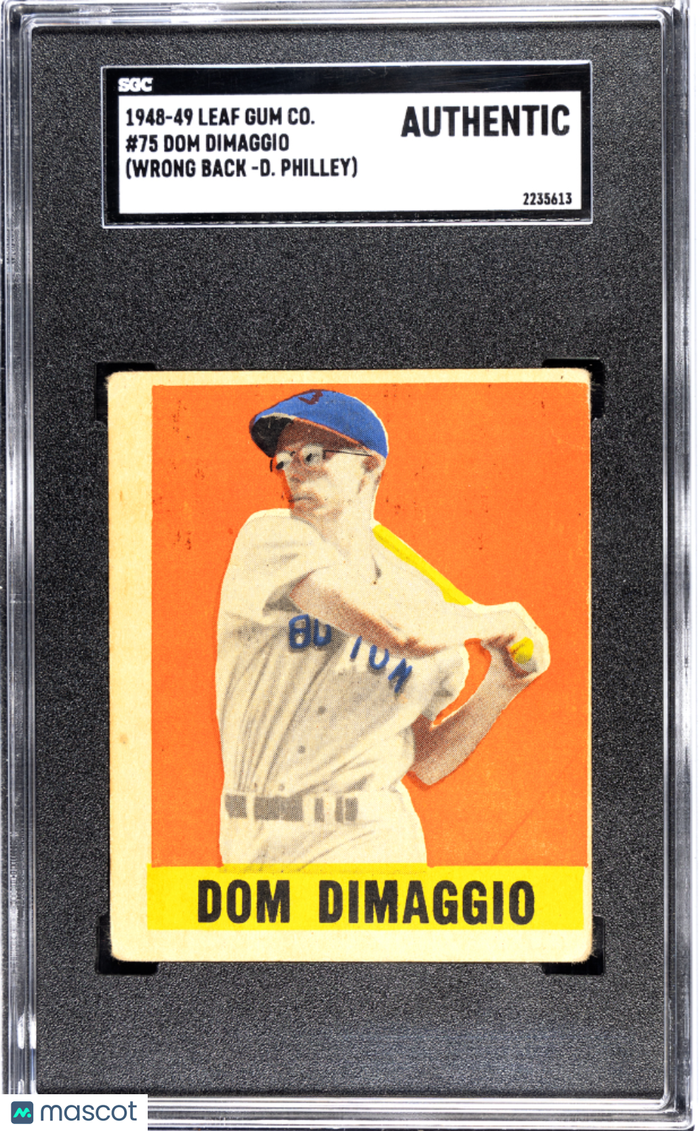 1948 Leaf Gum Co. Dom Dimaggio #75 SGC A