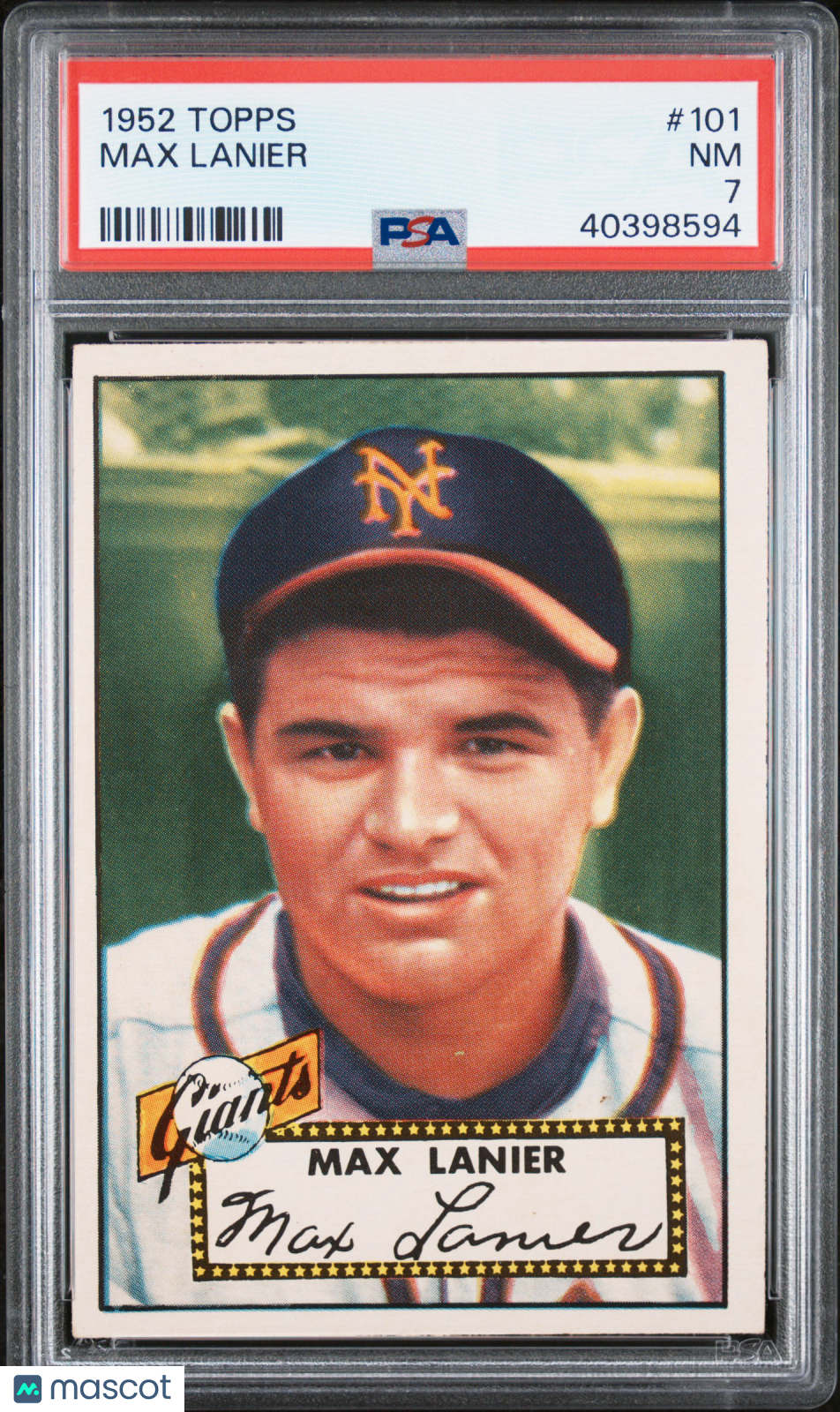 1952 Topps Max Lanier #101 PSA 7