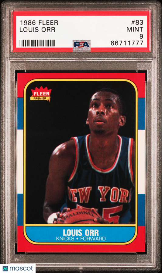 1986 Fleer Louis Orr #83 PSA 9