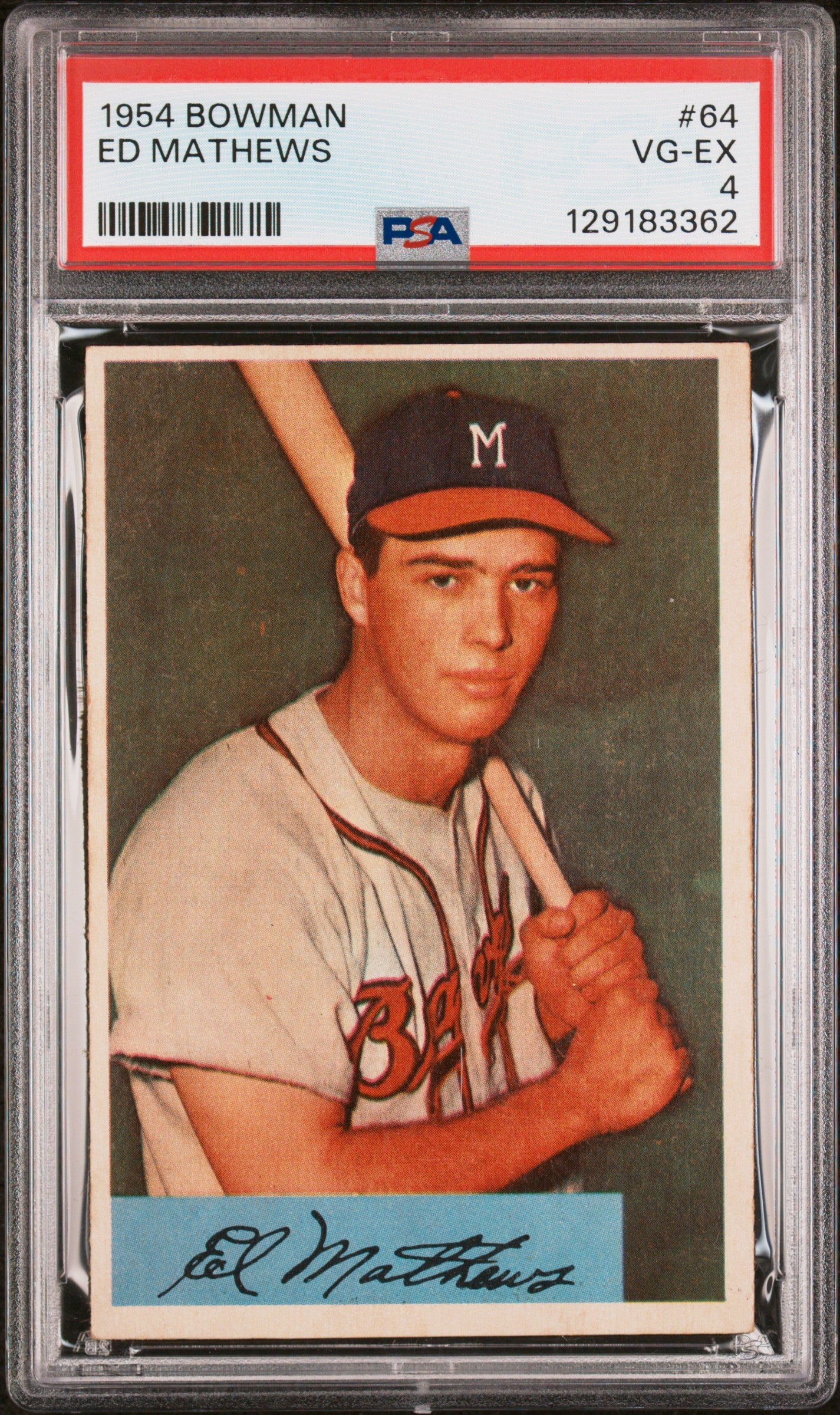 1954 Bowman Ed Mathews #64 PSA 4