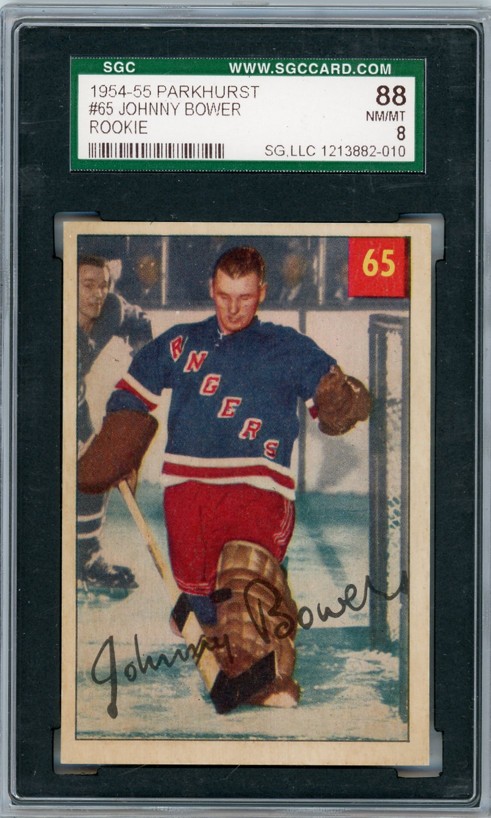 1954-55 PARKHURST JOHNNY BOWER #65 SGC 8