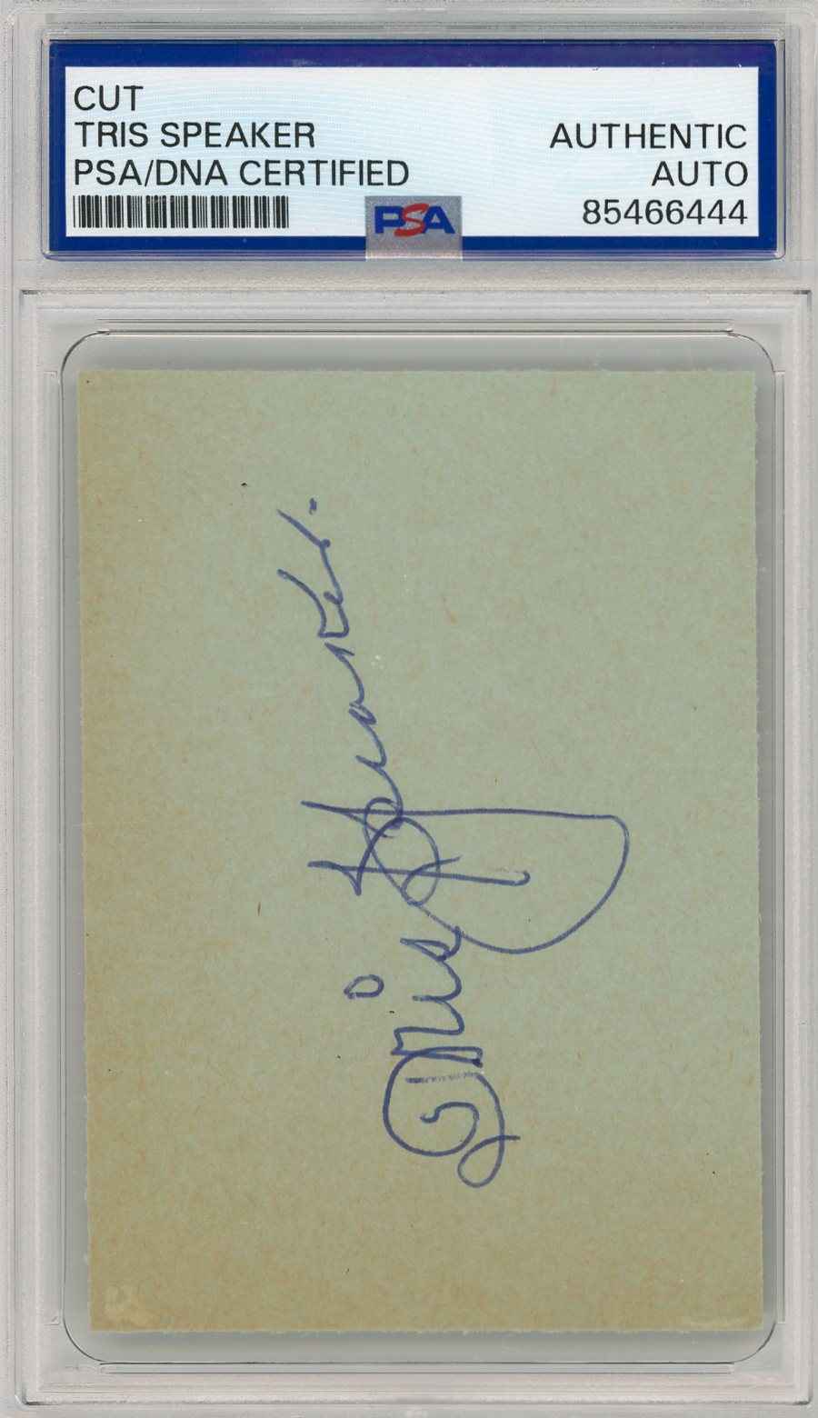 TRIS SPEAKER PSA/DNA AUTHENTIC