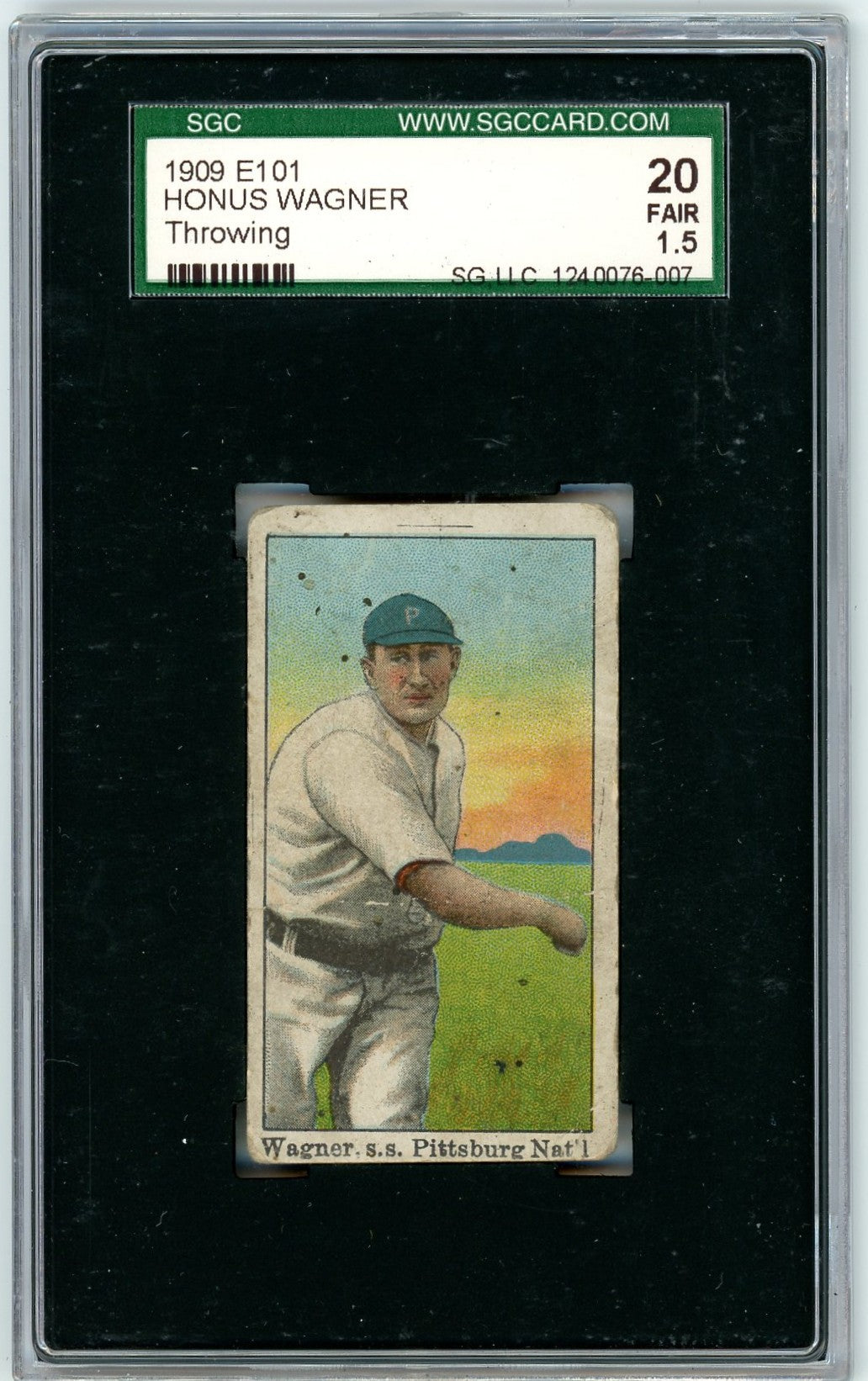 1909 HONUS WAGNER E101 THROWING SGC 1.5
