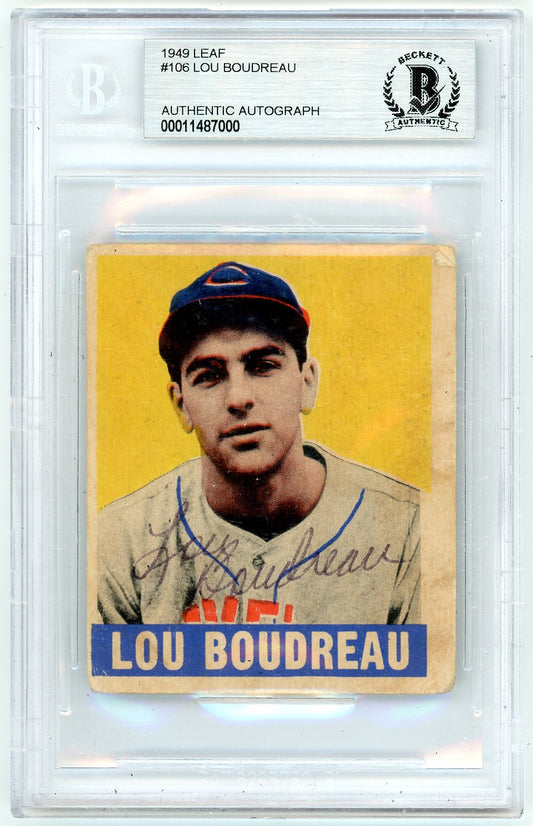 1949 Leaf Lou Boudreau Mg #106 Bgs A