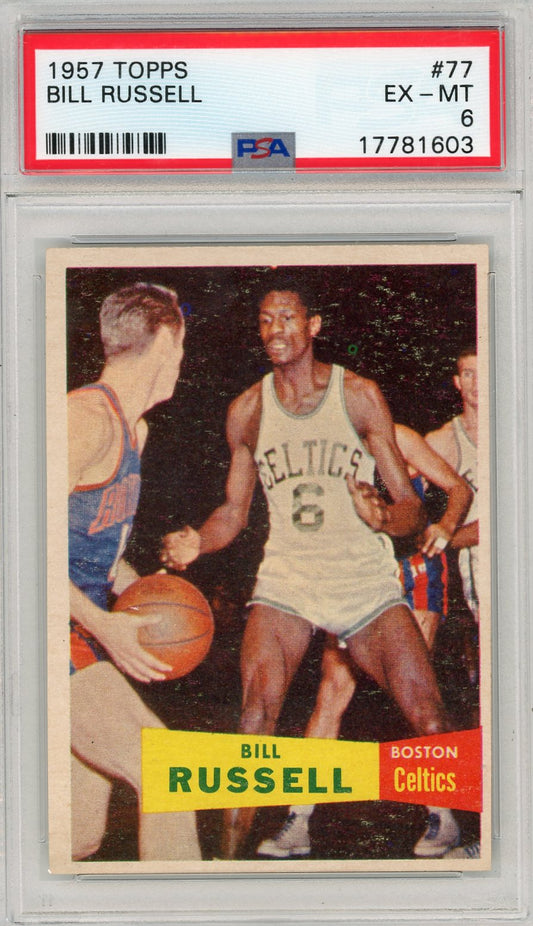 1957 TOPPS BILL RUSSELL #77 PSA 6