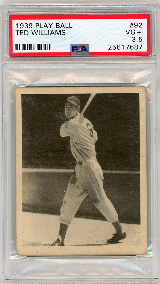 1939 PLAY BALL TED WILLIAMS #92 PSA 3.5