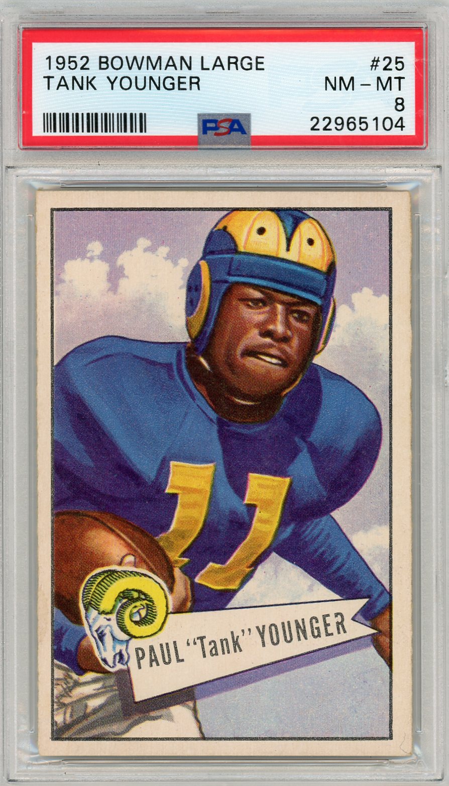 1952 Bowman Large Tank Younger #25 Psa 8