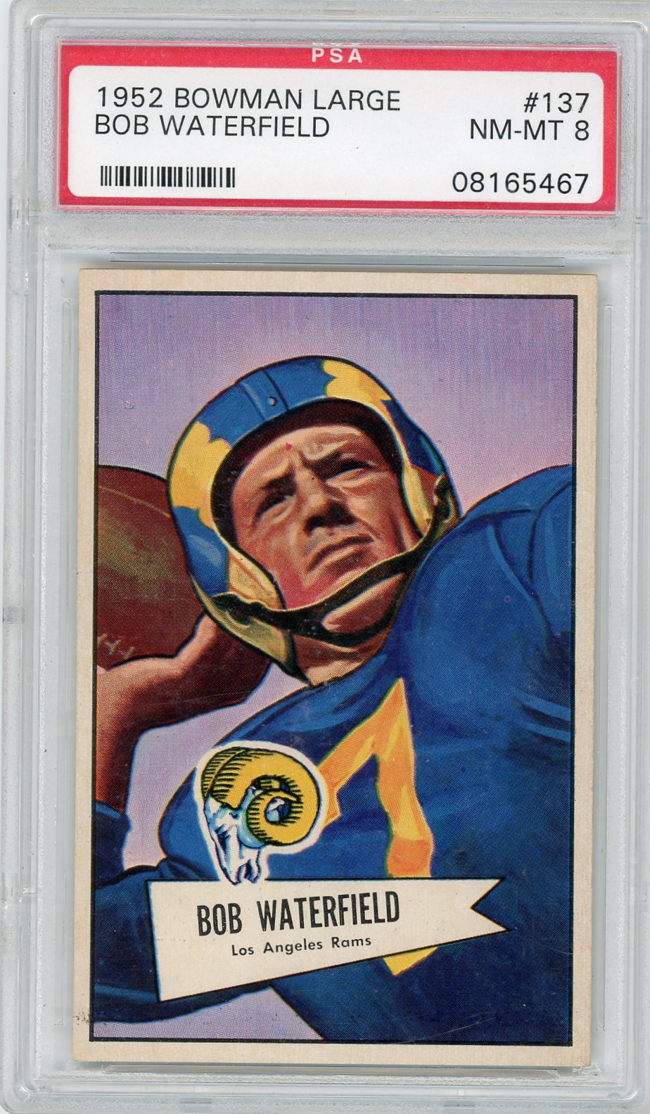 1952 Bowman Large Bob Waterfield #137 Psa 8
