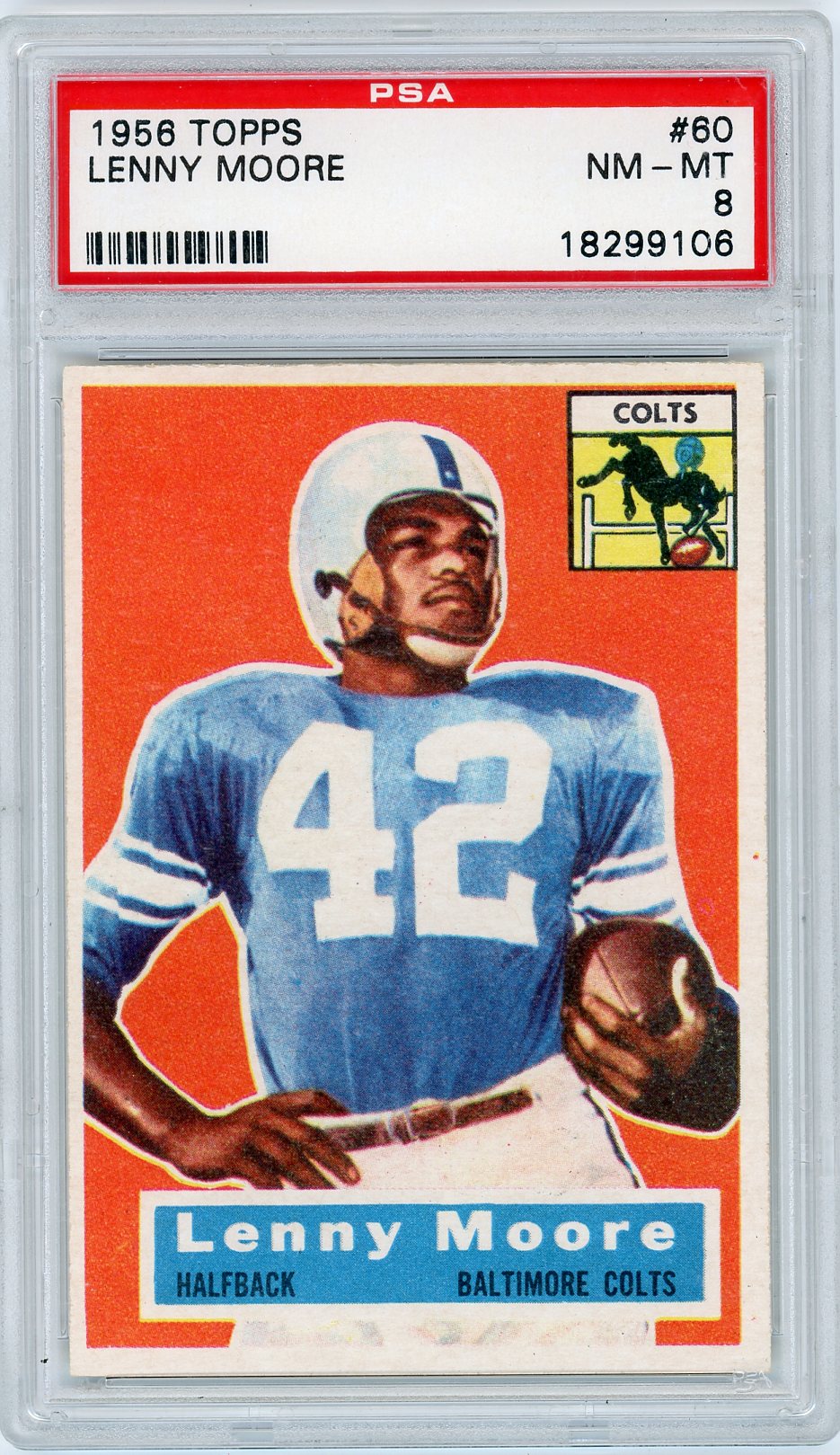 1956 Topps Lenny Moore #60 Psa 8