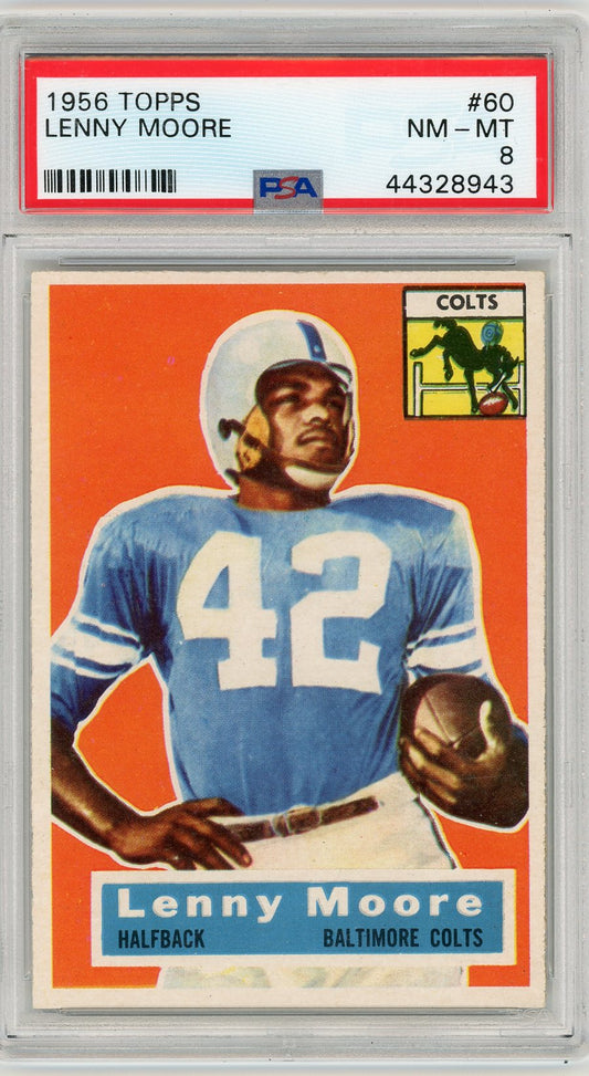 1956 TOPPS LENNY MOORE #60 PSA 8