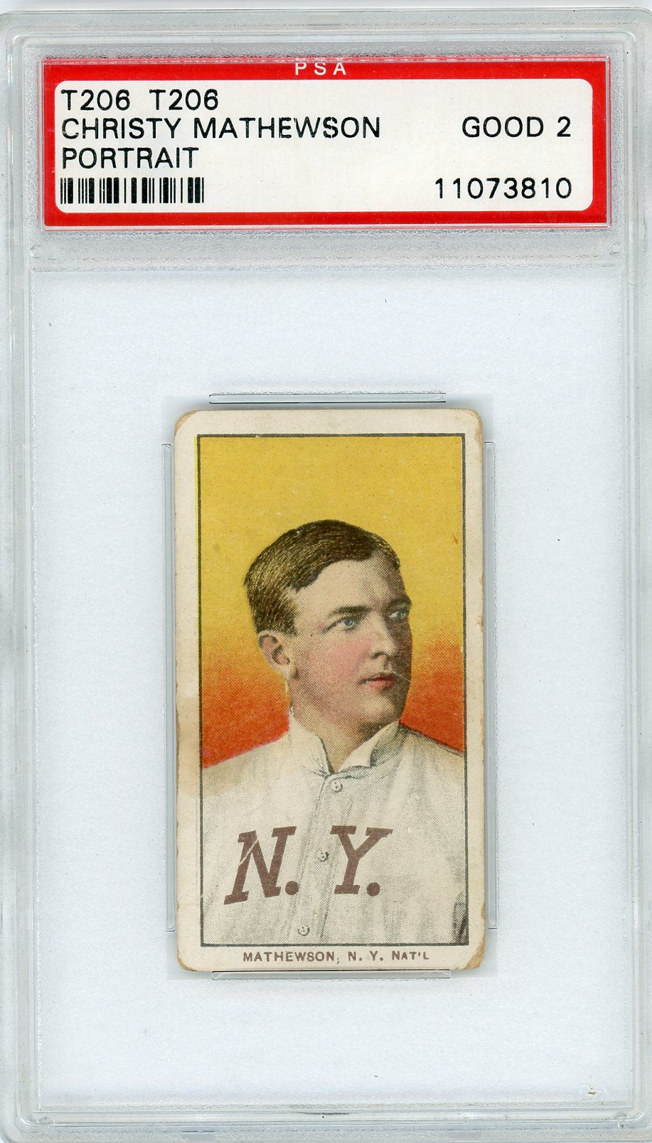 1909-11 CHRISTY MATHEWSON T206 SOVEREIGN PORTRAIT PSA 2