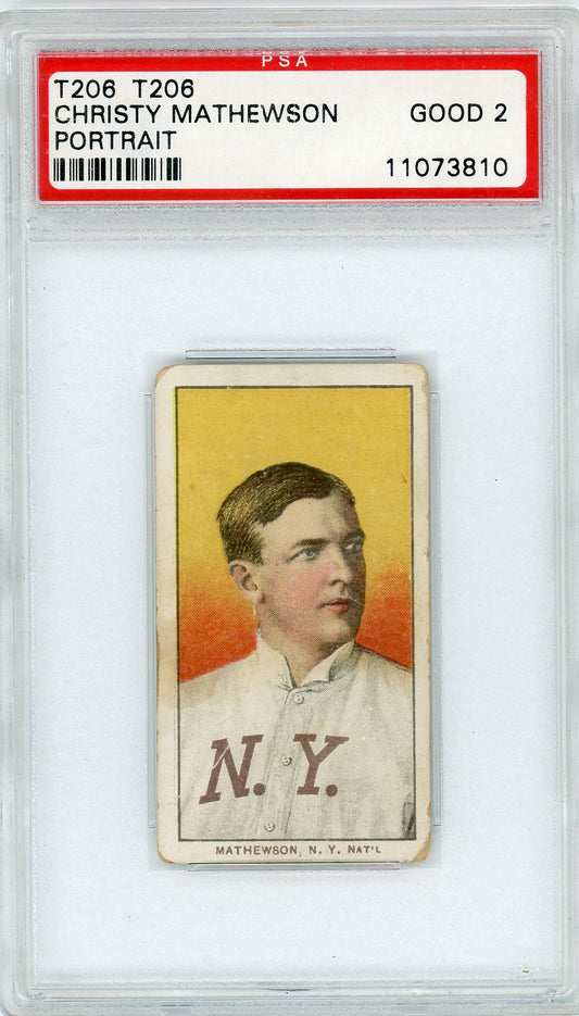 1909-11 CHRISTY MATHEWSON T206 SOVEREIGN PORTRAIT PSA 2
