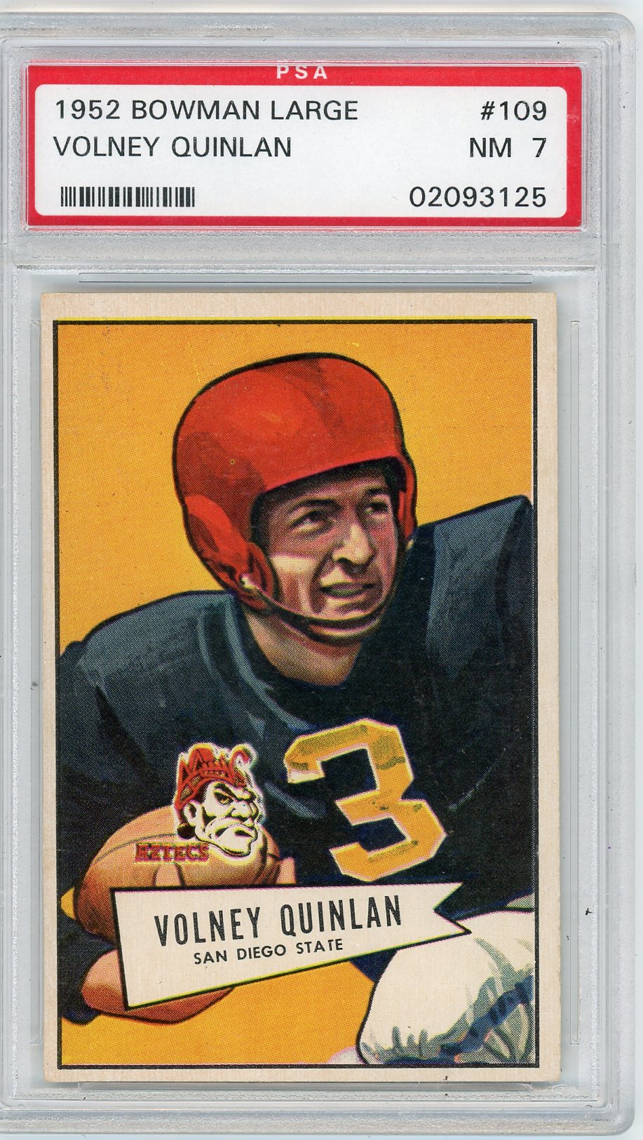 1952 Bowman Large Volney Quinlan #109 Psa 7