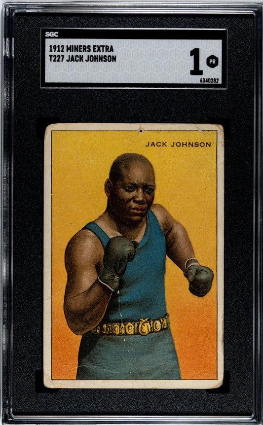 1912 Miners Extra Series Of Champions (t227) Jack Johnson #  Sgc 1