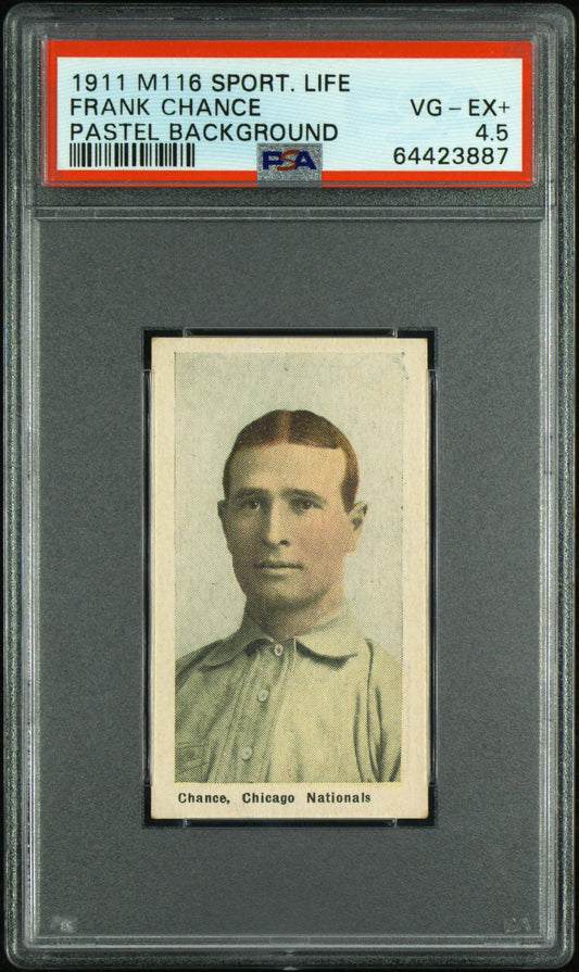 1910-11 Sporting Life Frank Chance # Pastel Background Psa 4.5