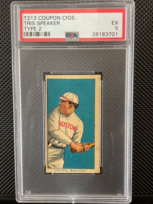 1914 T213 Coupon Cigs. Type 2 Tris Speaker # Type 2 Psa 5