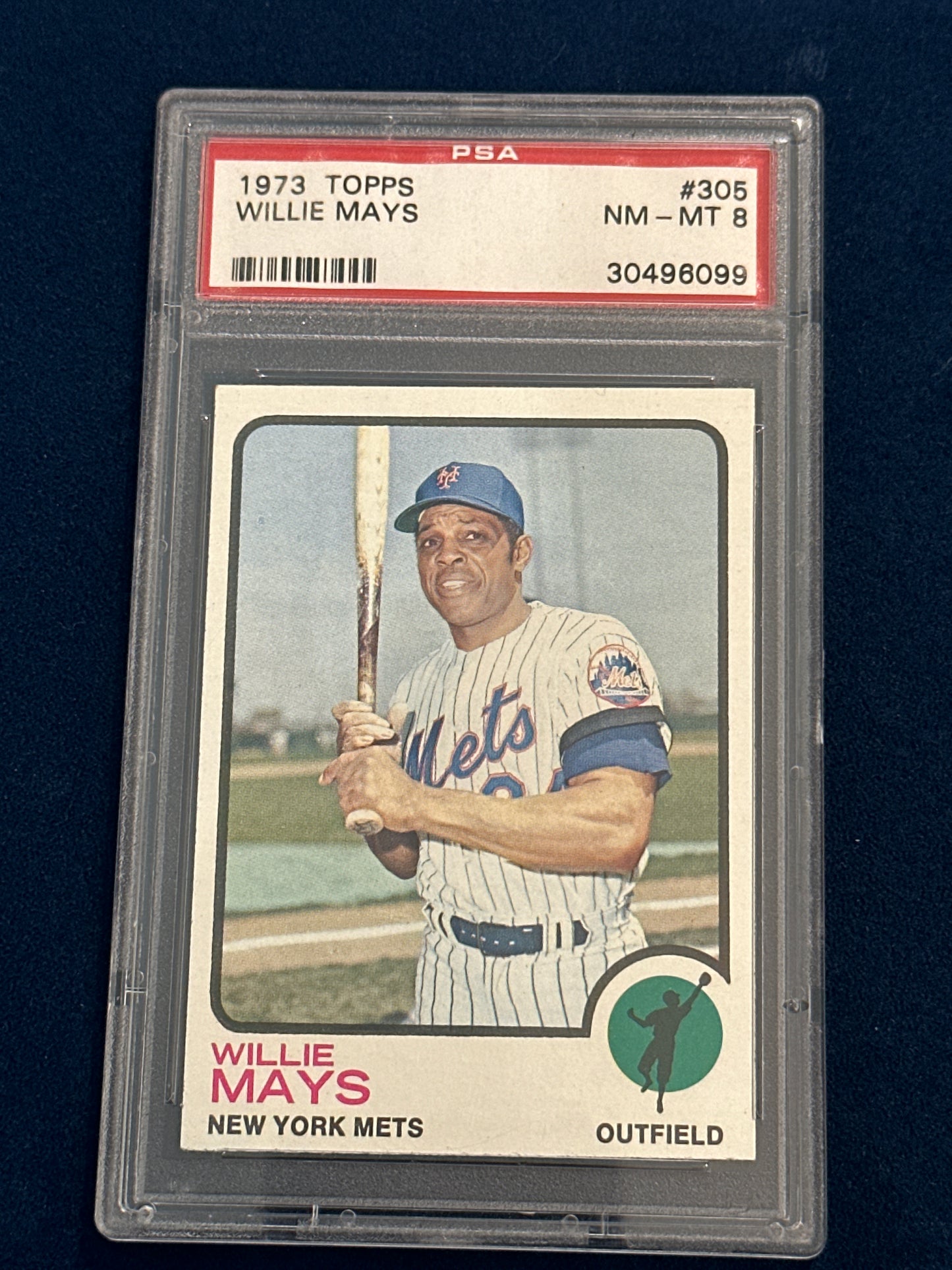 1973 Topps Willie Mays #305  Psa 8