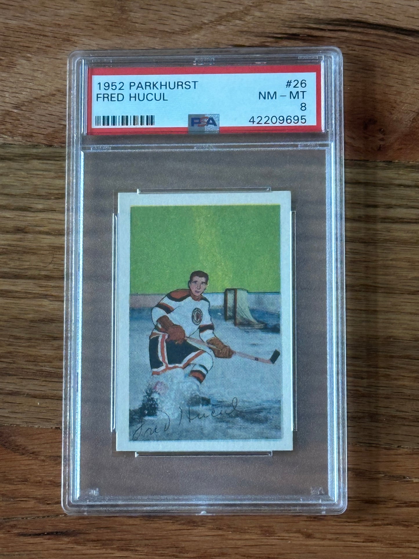 1952-53 Parkhurst Fred Hucul #26 Psa 8