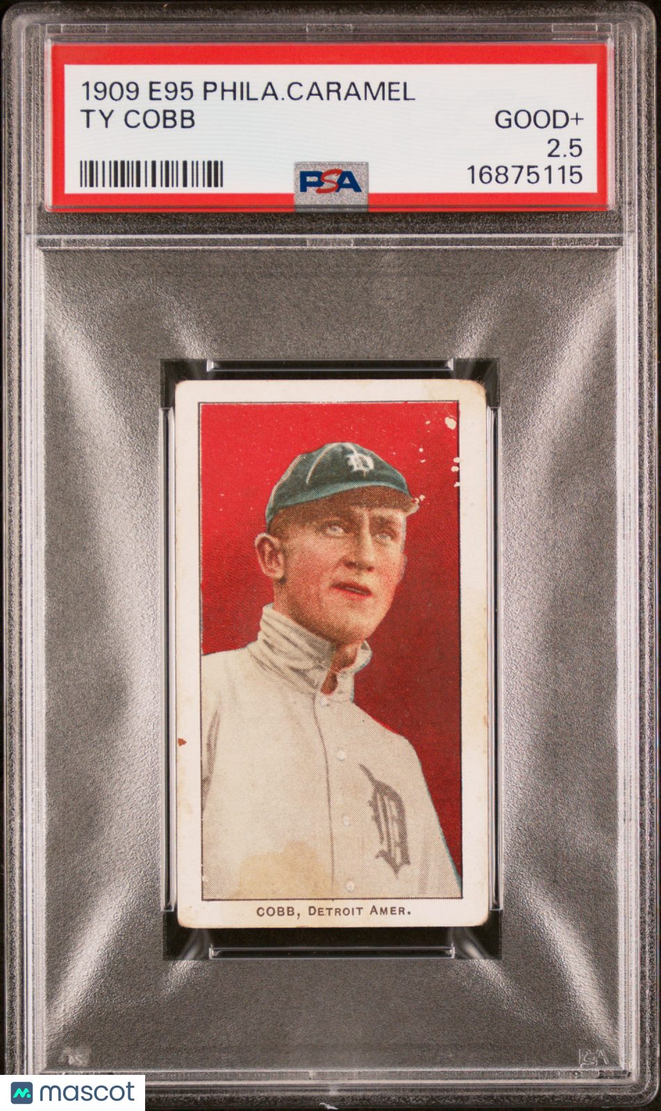 1909 E95 Philadelphia Caramel Ty Cobb PSA 2.5