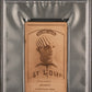 1887 N172 Old Judge Commy Comiskey Psa 2 Portrait In Striped Cap