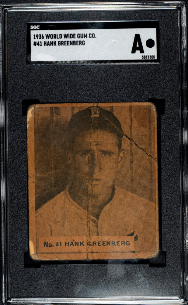 1936 World Wide Gum Co. Hank Greenberg #41 Sgc A