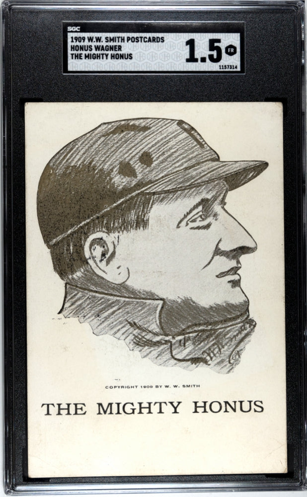 1909 W.w. Smith Postcard Honus Wagner The Mighty Honus Sgc 1.5