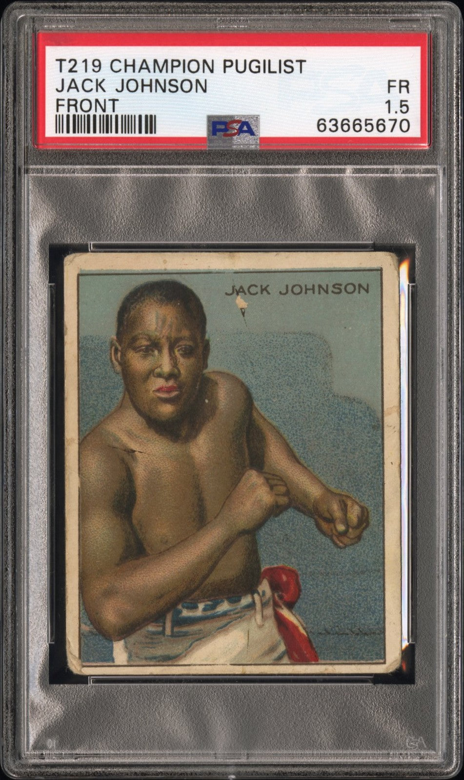 1910 T219 Champion Pugilist Jack Johnson Psa 1.5 Front